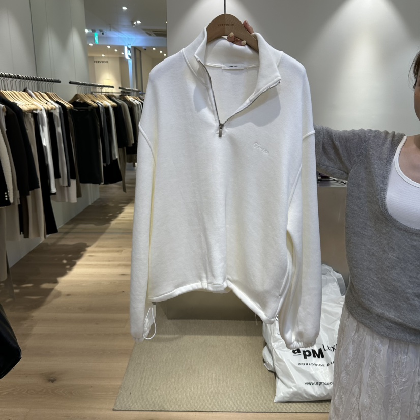 VERVEINE韓國直郵女裝新款熱賣休閑真品人氣推薦衛衣半拉鏈VERVEINE衛衣圖色1