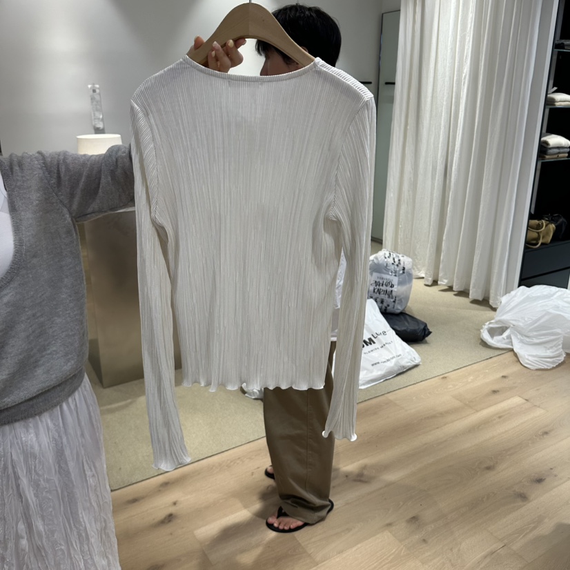 VERVEINE韓國代購女士新款時尚推薦真品熱賣開衫褶邊開衫VERVEINE開衫