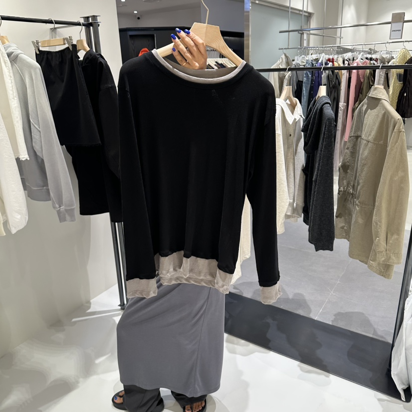 X東大門實拍女裝新品人氣真品推薦休閑時尚熱賣長袖T恤Still Matter長袖T恤圖色3