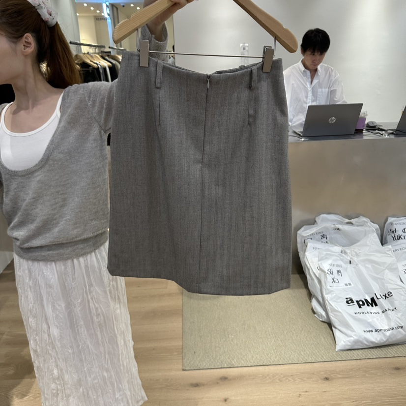 VERVEINE韓國直郵女士新品時尚休閑推薦真品半身裙中短裙VERVEINE半身裙/中短裙