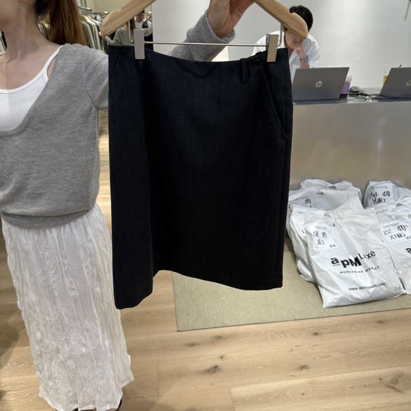 VERVEINE韓國直郵女士新品時尚休閑推薦真品半身裙中短裙VERVEINE半身裙/中短裙圖色3黑色