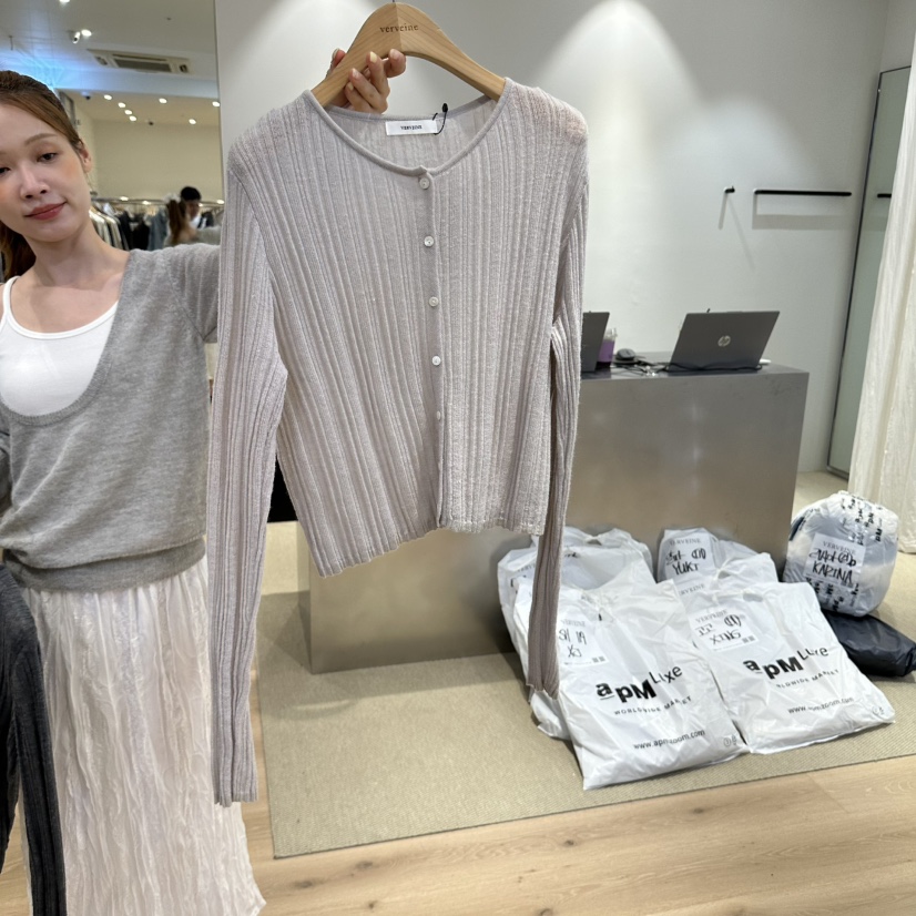 VERVEINE韓國直郵女士新品真品人氣推薦熱賣開衫羊駝開衫VERVEINE開衫圖色2