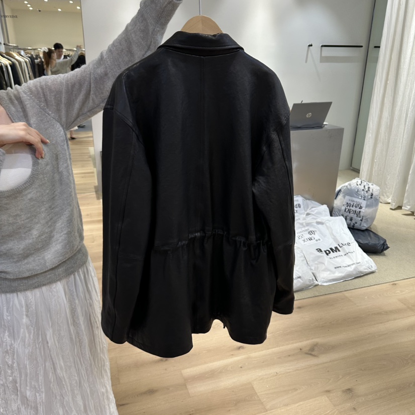 VERVEINE東大門代購女裝新款真品熱賣人氣夾克不含內搭羊皮VERVEINE夾克