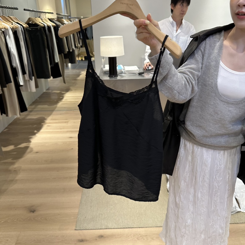 VERVEINE韓國代購女裝新品熱賣時尚推薦真品吊帶背心蕾絲VERVEINE吊帶/背心圖色2