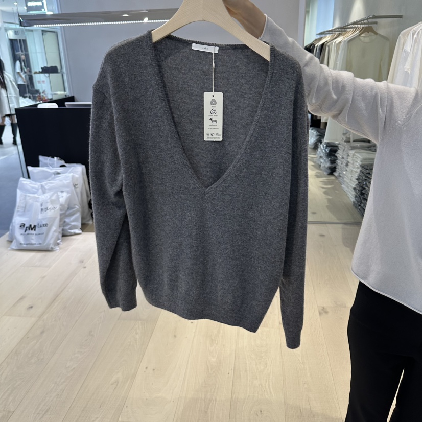 REHE韓國直郵女裝新品休閑人氣時尚熱賣推薦真品針織衫深VREHE針織衫圖色2灰色