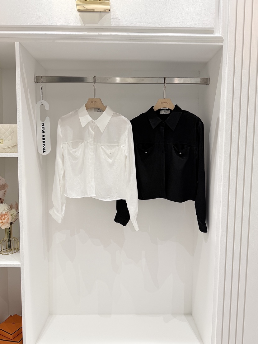 CLOTH東大門實拍女士新品真品休閑推薦時尚襯衫蕾絲衫口袋CLOTH襯衫/蕾絲衫