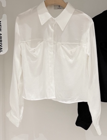 CLOTH東大門實拍女士新品真品休閑推薦時尚襯衫蕾絲衫口袋CLOTH襯衫/蕾絲衫圖色1