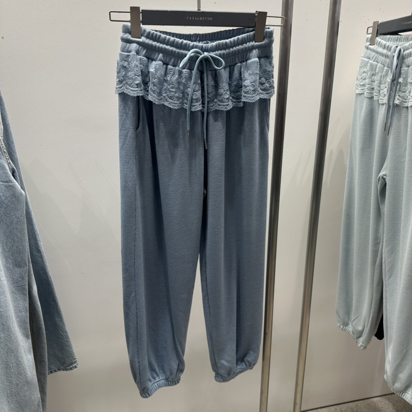 TARABY MOTION東大門代購女裝新品休閑休閑褲荷葉邊運動TARABY MOTION休閑褲圖色2