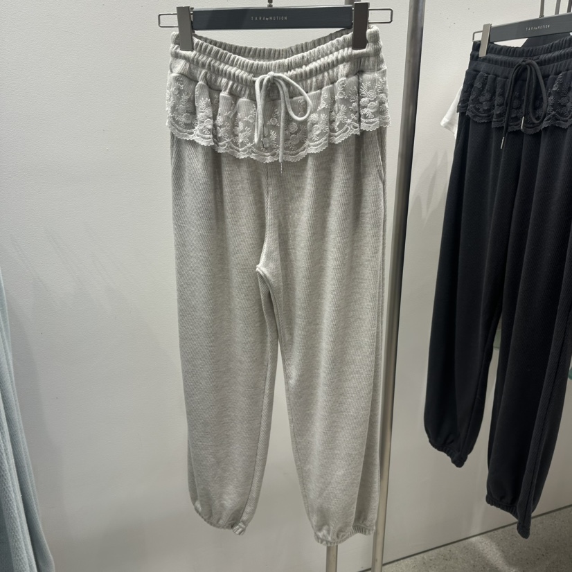 TARABY MOTION東大門代購女裝新品休閑休閑褲荷葉邊運動TARABY MOTION休閑褲圖色3
