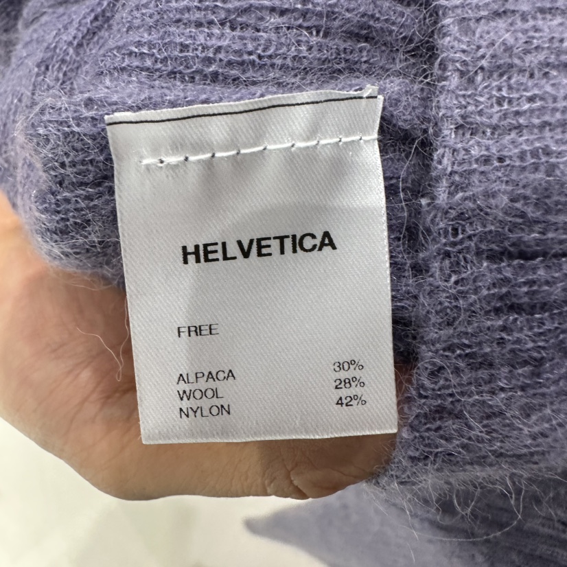 X東大門代購女裝新品休閑熱賣時尚人氣針織衫羊駝毛開衫羅紋HELVETICA針織衫