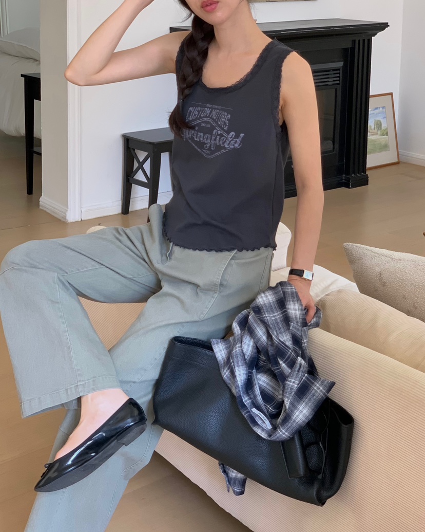 MONTER韓國直郵女裝新款推薦真品人氣休閑吊帶背心蕾絲無袖MONTER吊帶/背心