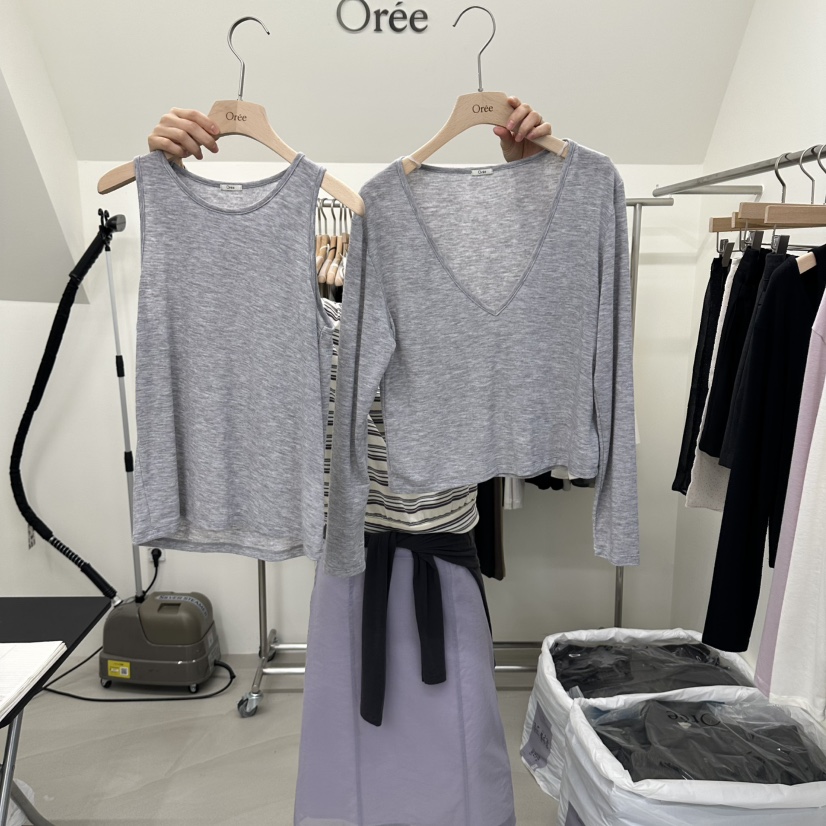 OREE東大門代購女士新款推薦時尚人氣休閑熱賣真品套裝柔軟Oree套裝圖色3