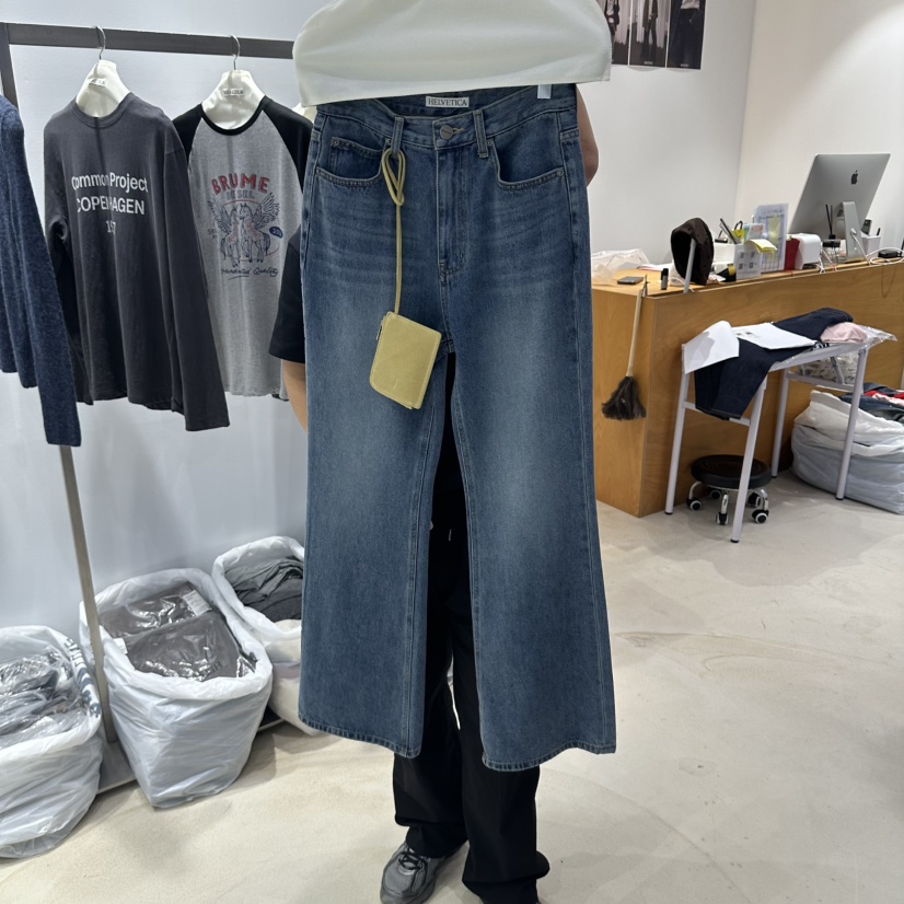 X東大門實拍女士新品休閑推薦人氣真品熱賣時尚牛仔褲HELVETICA牛仔褲圖色1