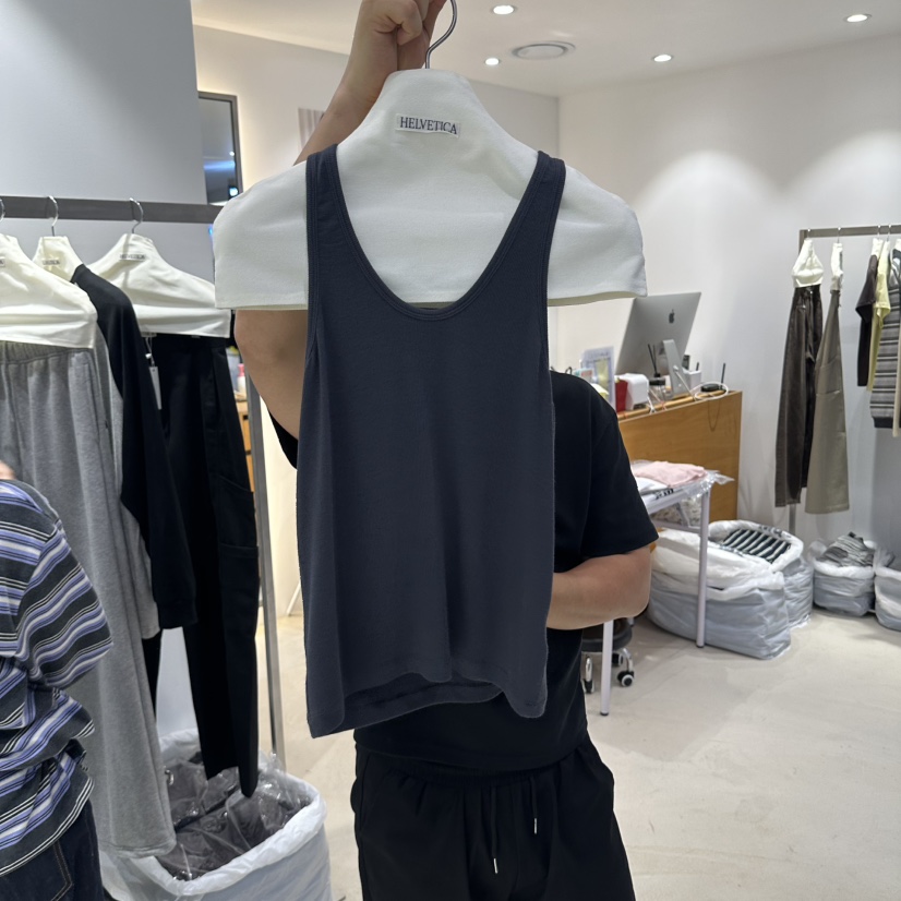 X東大門直郵女士新品人氣時尚推薦真品休閑熱賣吊帶背心無袖HELVETICA吊帶/背心圖色3墨色