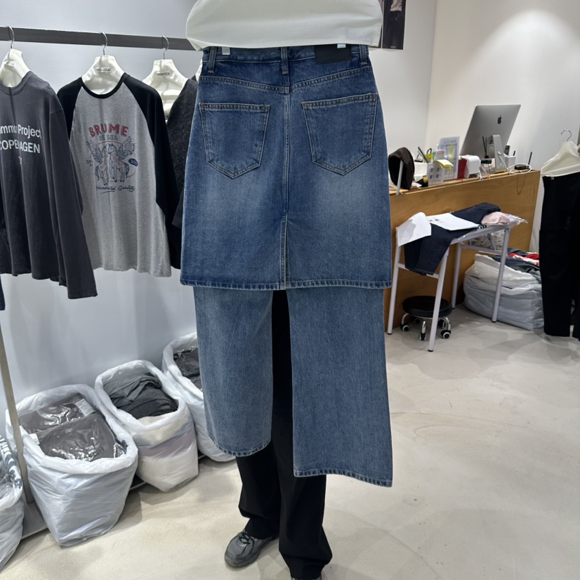 X東大門代購女士新品推薦真品休閑人氣熱賣時尚裙褲層疊HELVETICA裙褲