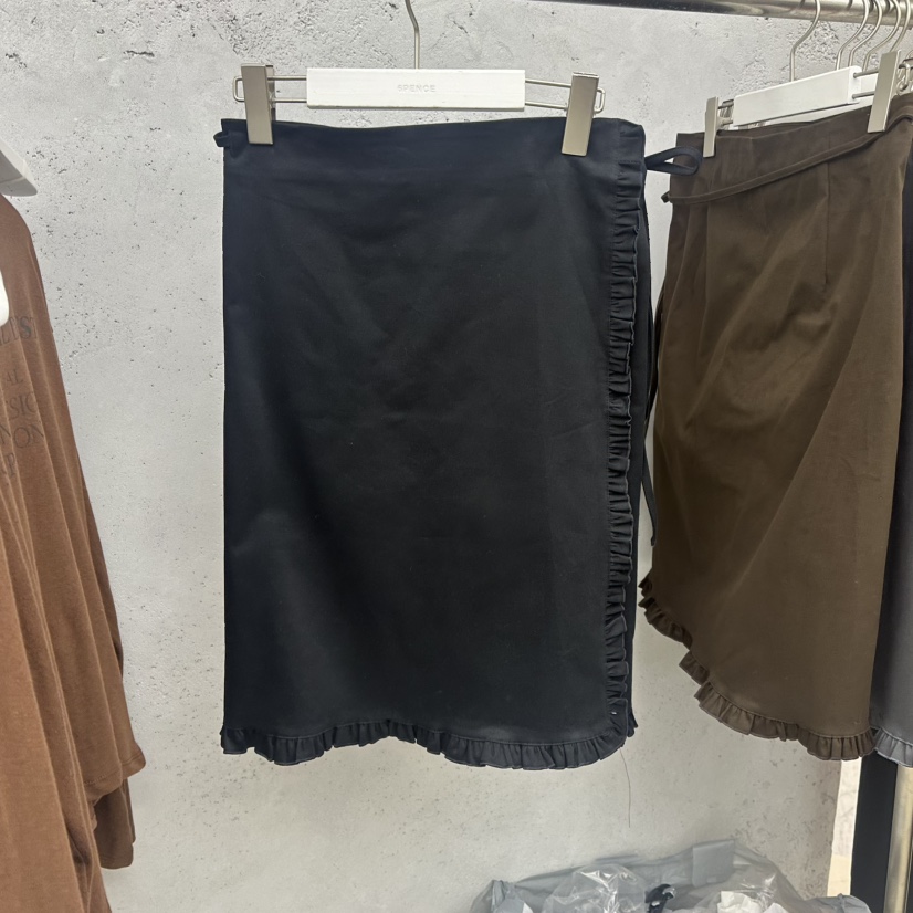 SIXTEEN韓國代購女士新款休閑人氣熱賣時尚半身裙中短裙褶邊SIXTEEN半身裙/中短裙圖色3