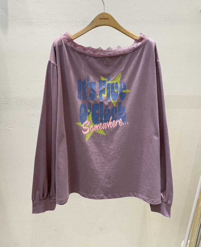 LOVABLE-L東大門直郵女裝新款時尚人氣熱賣真品推薦長袖T恤LOVABLE長袖T恤圖色1