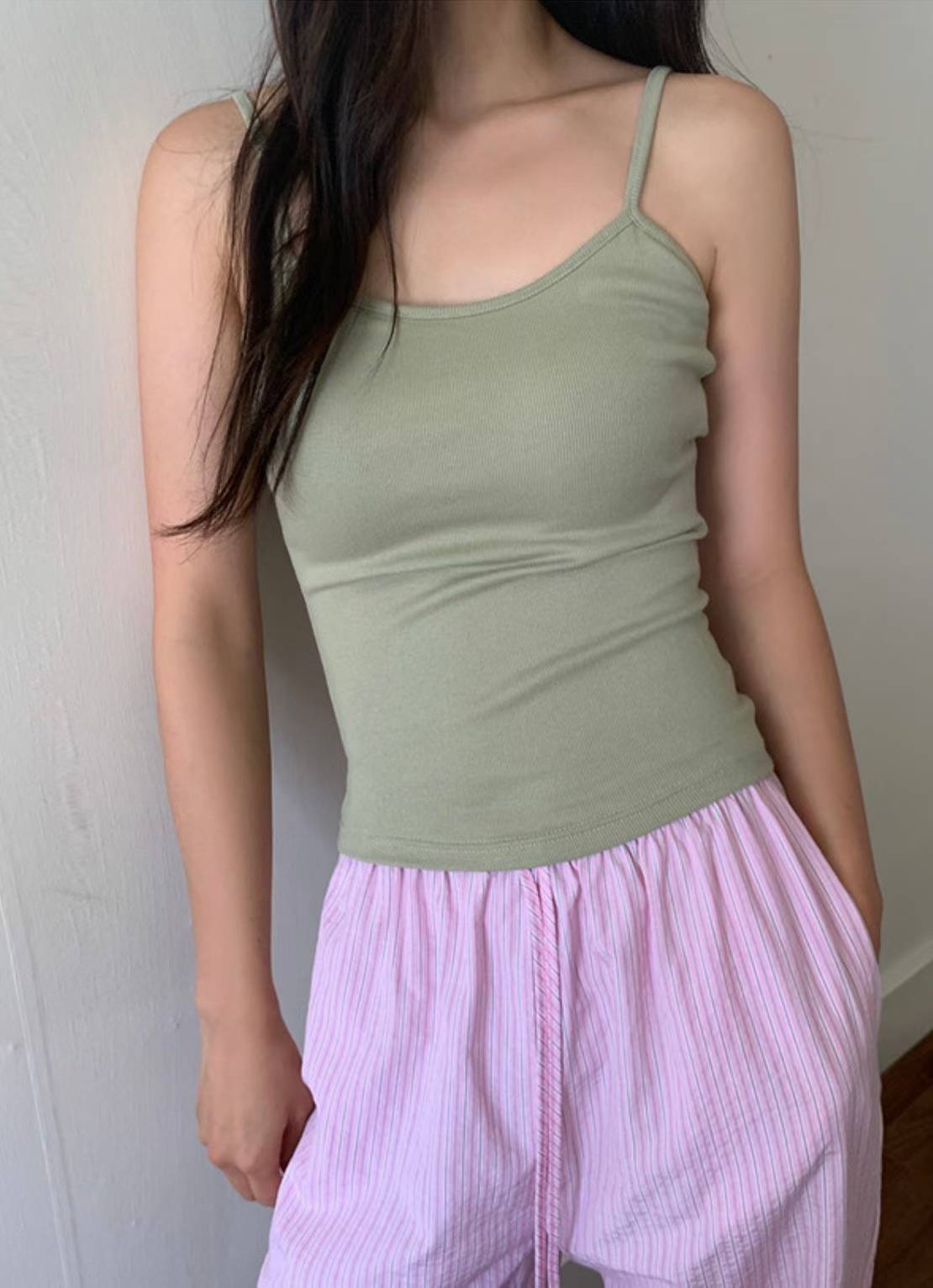LOVINE東大門實拍女裝新款休閑推薦真品人氣熱賣吊帶背心LOVINE吊帶/背心