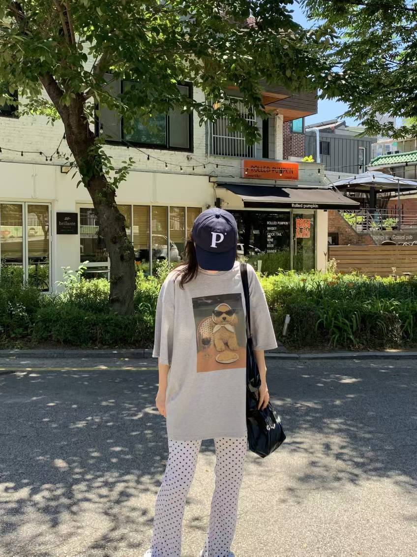GLOSSY東大門實拍女士新款熱賣推薦休閑真品人氣時尚T恤GLOSSYT恤
