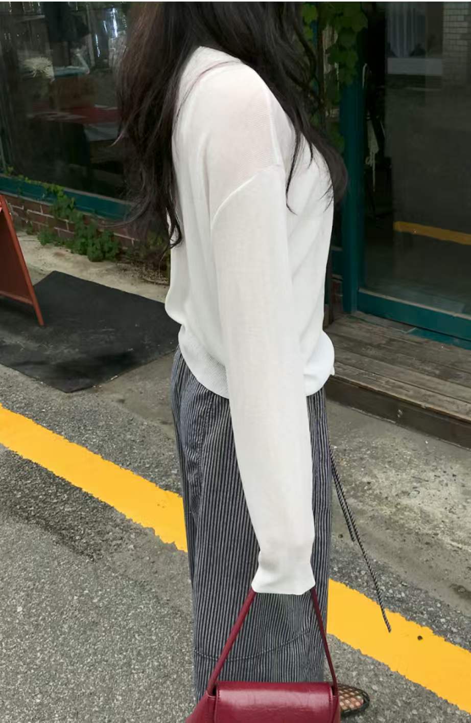 LOVINE韓國直郵女裝新款休閑真品針織衫不含內搭V領深V開衫LOVINE針織衫