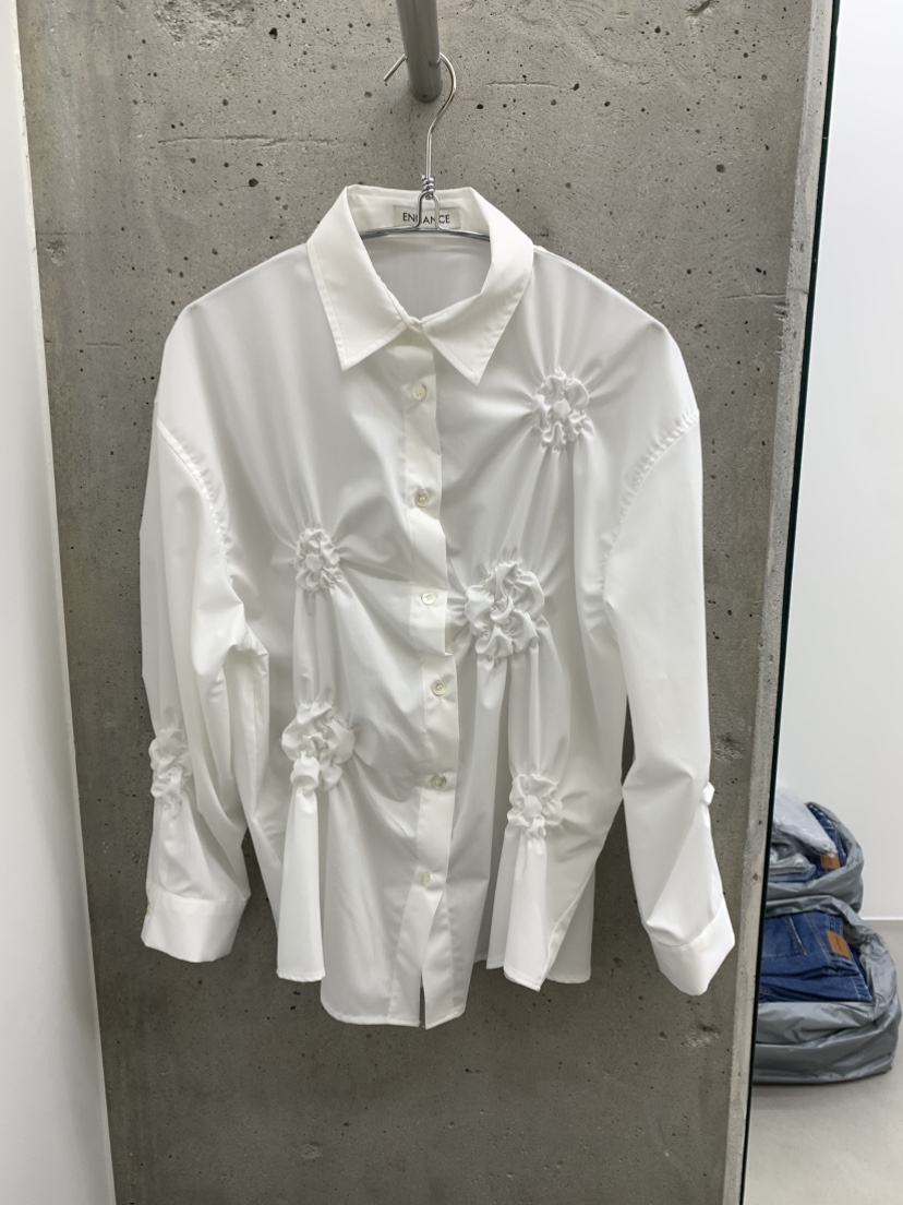 ENHANCE東大門實拍女士新款時尚真品休閑推薦襯衫蕾絲衫刺繡ENHANCE/HOPESMORE襯衫/蕾絲衫圖色1