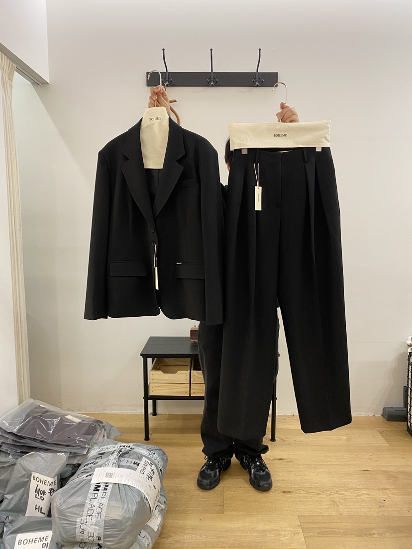 BOHEME韓國代購女士新品人氣休閑熱賣推薦真品時尚休閑褲BOHEME休閑褲