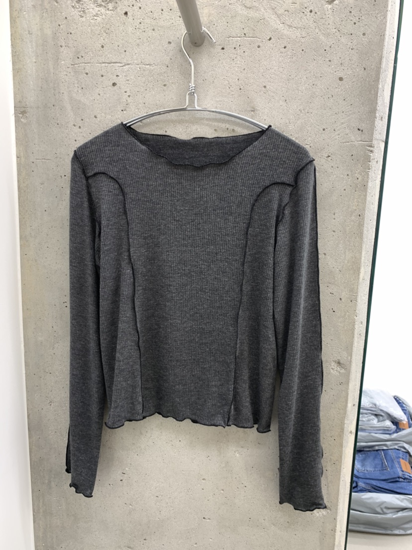 ENHANCE東大門實拍女士新品人氣休閑熱賣推薦長袖T恤波紋ENHANCE/HOPESMORE長袖T恤圖色3