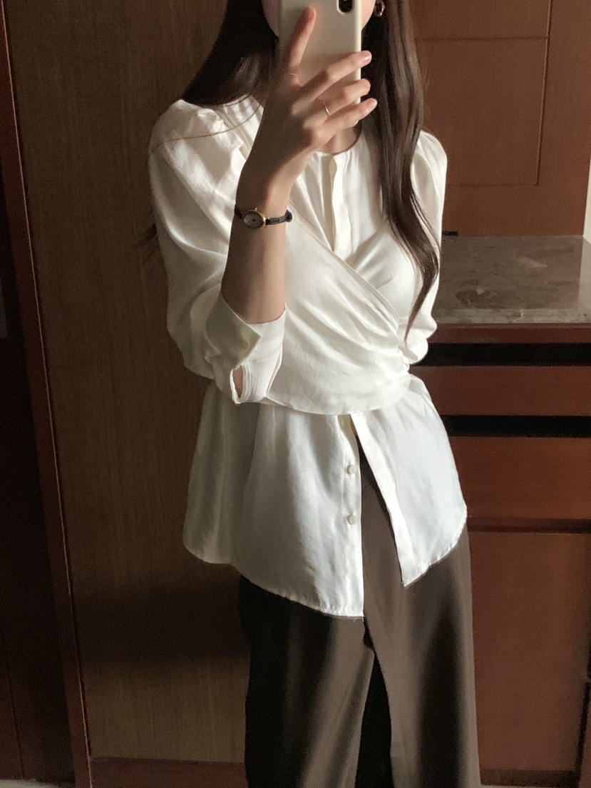 FRILL-T/DADA韓國代購女裝新款時尚熱賣真品襯衫蕾絲衫FRILL-T/DADA襯衫/蕾絲衫圖色2