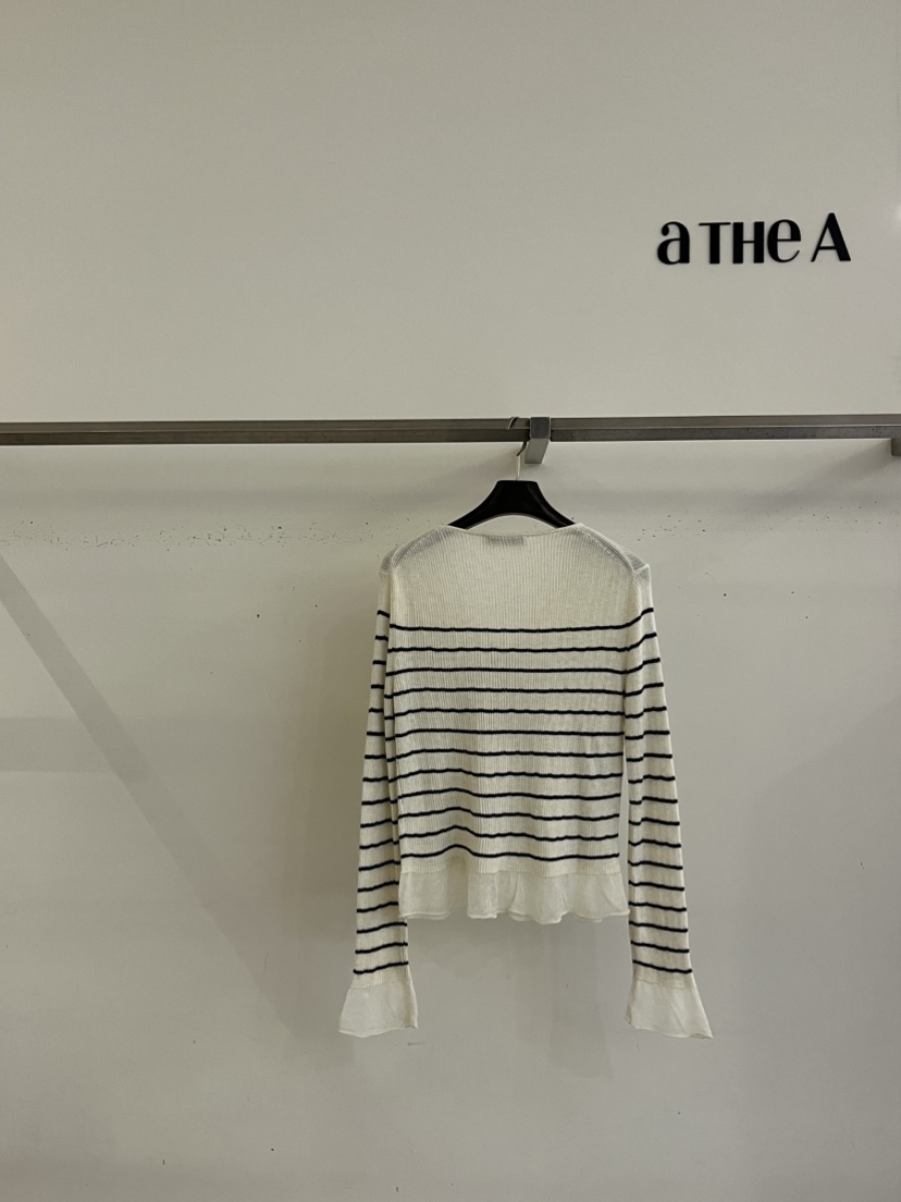 ATHEA韓國代購女裝新品熱賣推薦人氣休閑真品時尚針織衫褶邊ATHEA針織衫