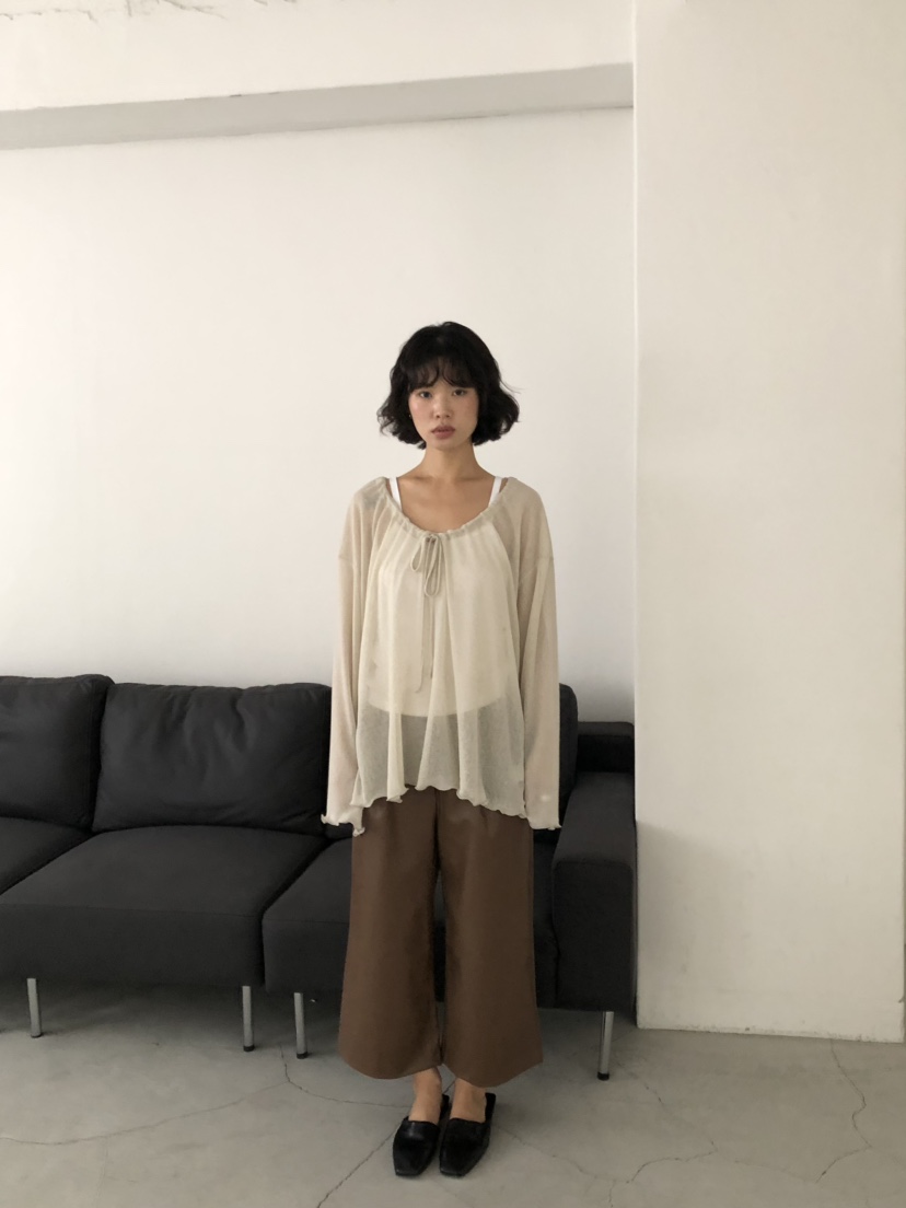 MOSMOS東大門實拍女裝新款真品時尚休閑人氣推薦休閑褲皮革MOSMOS休閑褲