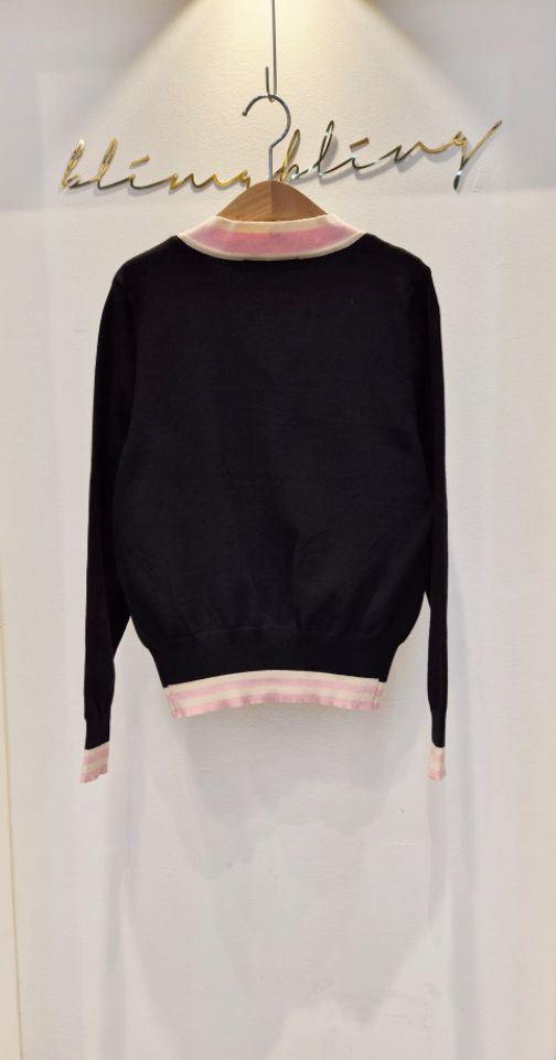 BLING BLING-S/RICO東大門直郵女裝新款休閑針織衫V領撞色開衫BLING BLING-S/RICO針織衫