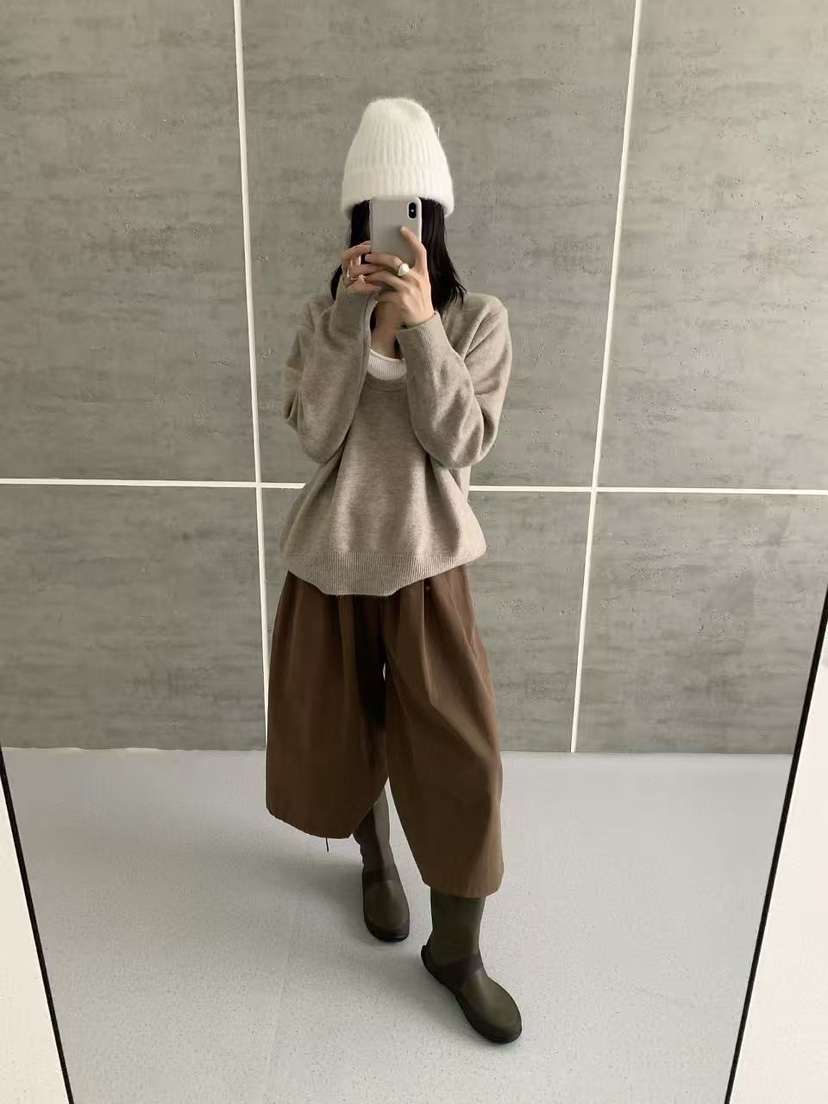 BONHEUR東大門實拍女士新款熱賣真品人氣推薦時尚針織衫U領BONHEUR針織衫