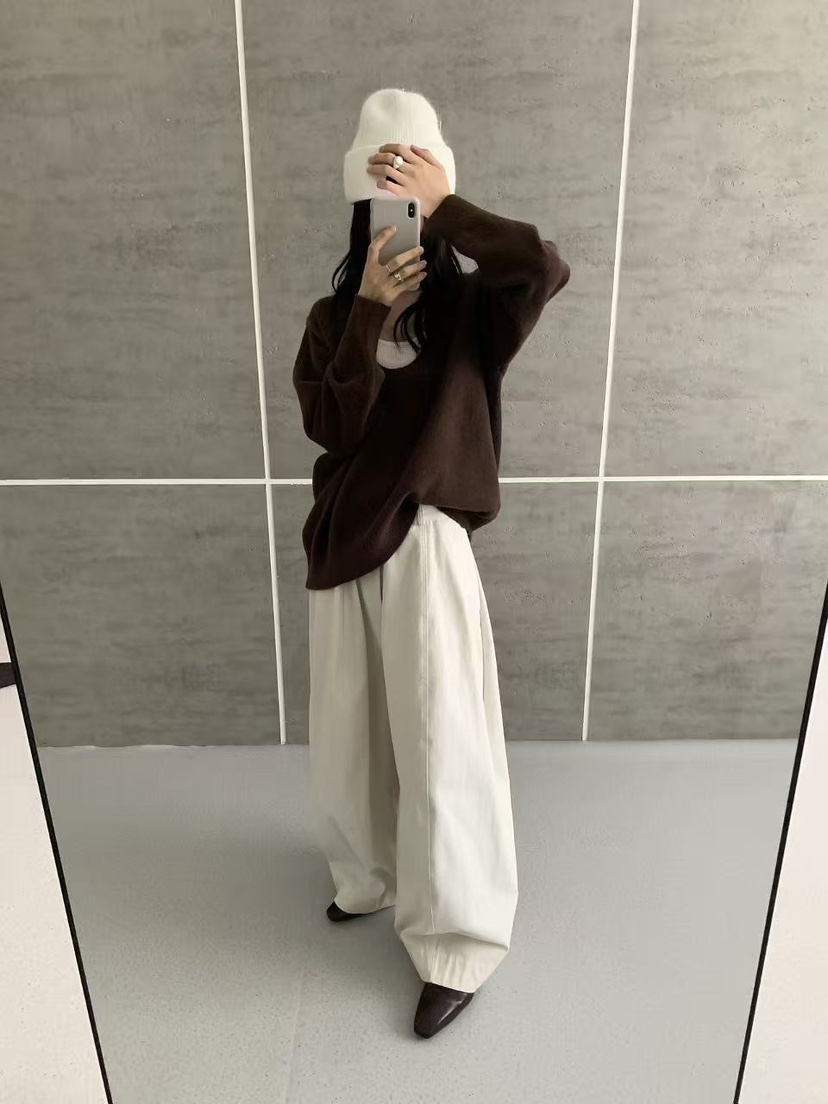 BONHEUR東大門實拍女士新款熱賣真品人氣推薦時尚針織衫U領BONHEUR針織衫