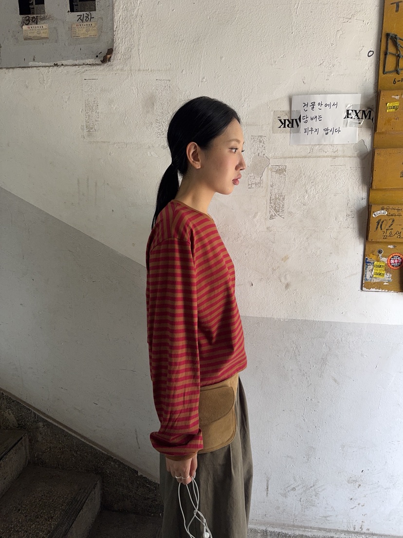 SUNDER MARKET韓國代購女裝新品真品人氣熱賣休閑長袖T恤SUNDER MARKET長袖T恤