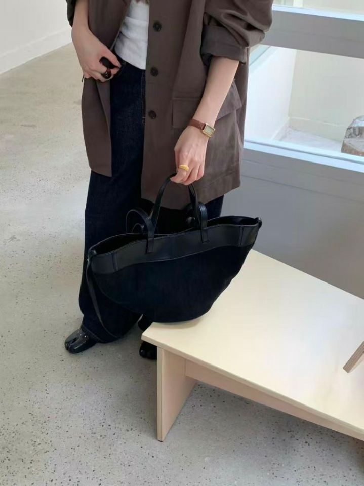 TROUVAILLE東大門實拍女士新品時尚推薦單肩斜跨包絨面革TROUVAILLE單肩/斜跨包
