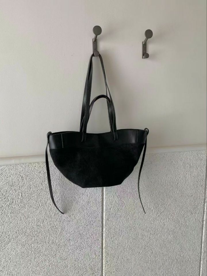 TROUVAILLE東大門實拍女士新品時尚推薦單肩斜跨包絨面革TROUVAILLE單肩/斜跨包