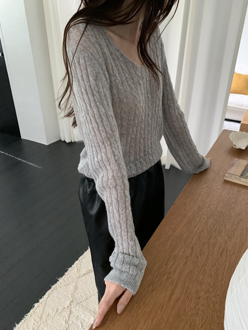 ATHEA韓國代購女裝新款推薦熱賣休閑針織衫不含內搭馬海毛ATHEA針織衫