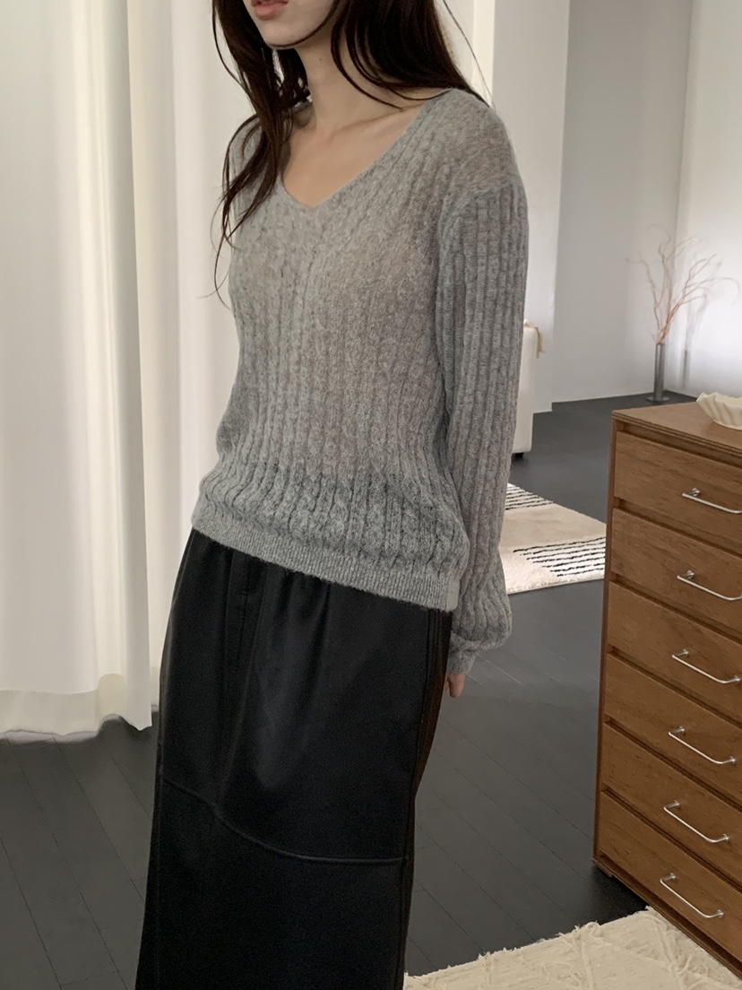 ATHEA韓國代購女裝新款推薦熱賣休閑針織衫不含內搭馬海毛ATHEA針織衫