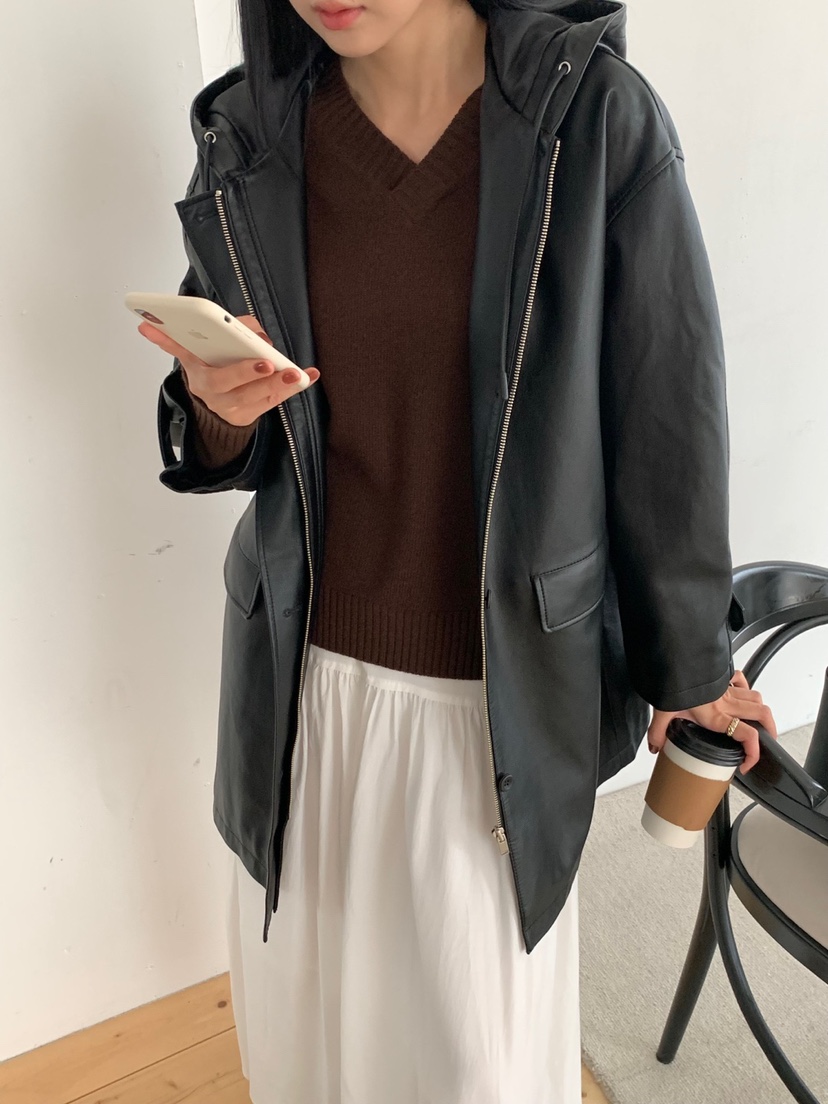 THE EYL韓國直郵女裝新款推薦休閑人氣時尚真品夾克連帽THE EYL夾克