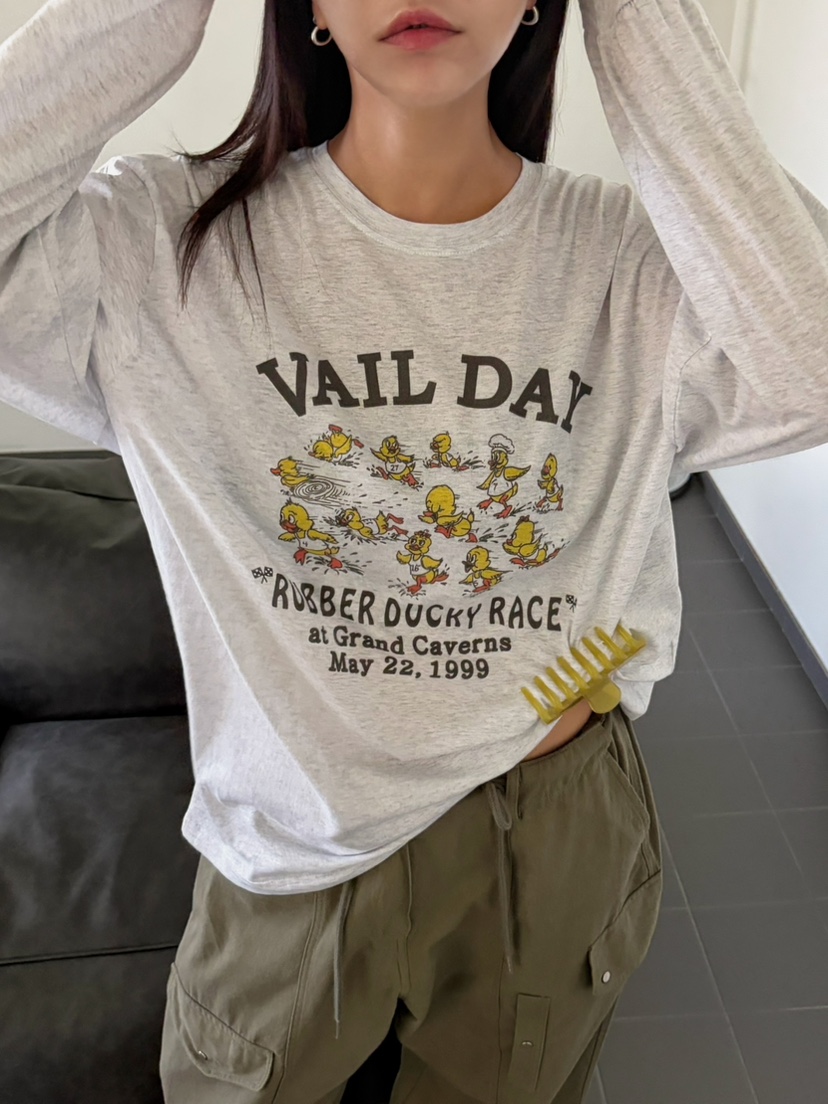 BYRING東大門實拍女士新品人氣熱賣休閑推薦時尚長袖T恤鴨BYRING長袖T恤