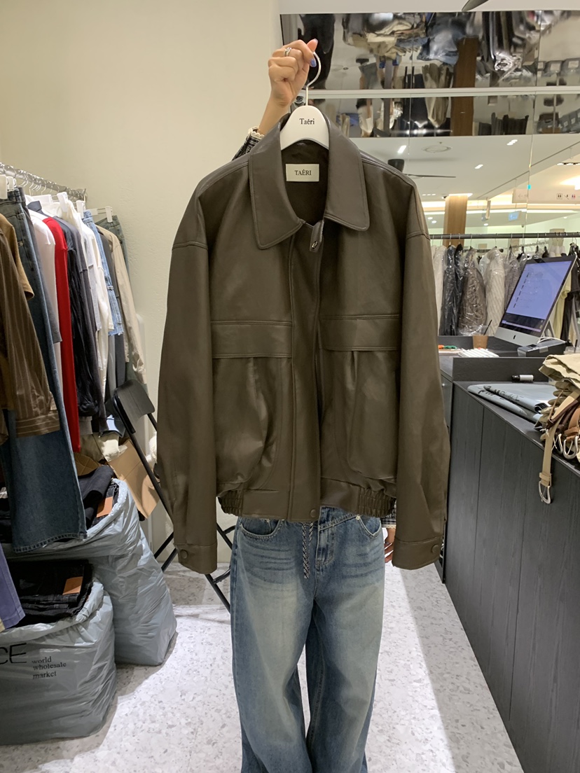 CEDARWOOD韓國直郵女裝新款推薦時尚休閑熱賣人氣夾克羊皮CEDARWOOD夾克圖色1