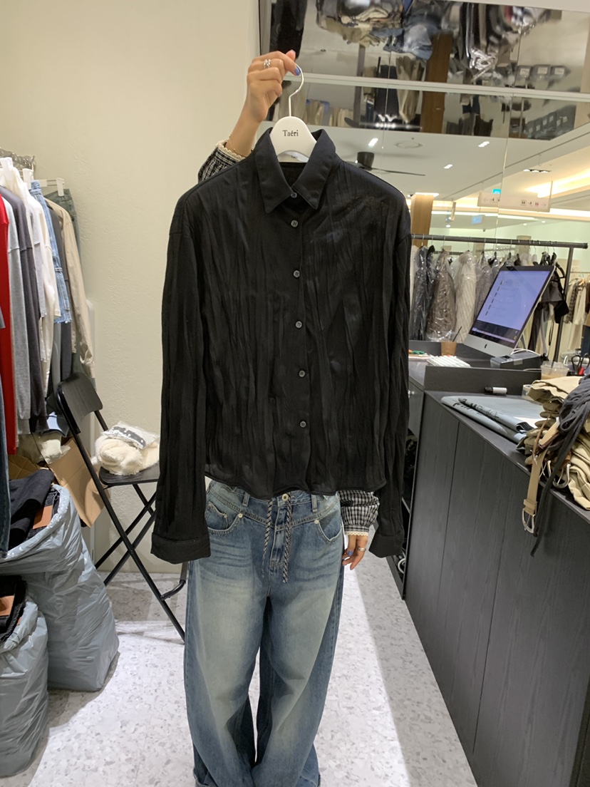CEDARWOOD韓國代購女士新款真品熱賣休閑推薦人氣襯衫蕾絲衫CEDARWOOD襯衫/蕾絲衫圖色2
