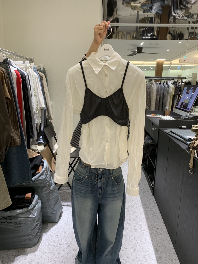 CEDARWOOD韓國代購女裝新品人氣推薦吊帶背心不含內搭天絲CEDARWOOD吊帶/背心圖色2