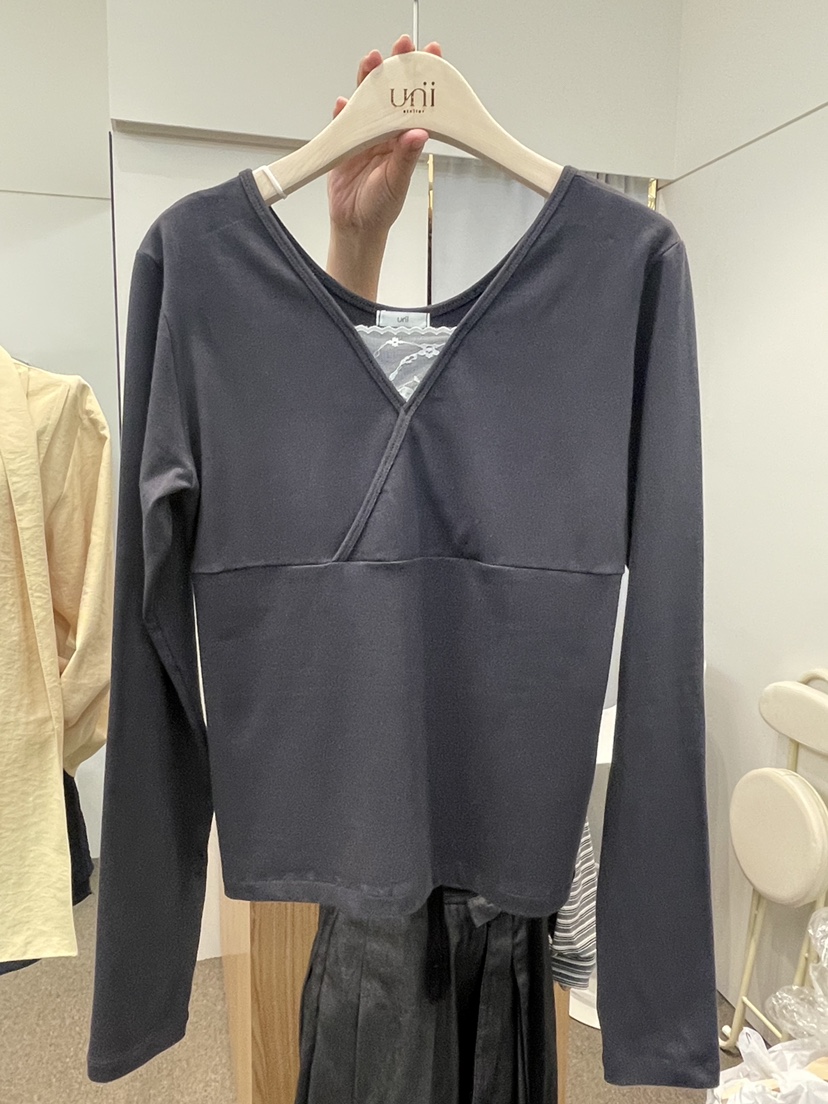 UNii東大門代購女士新品熱賣推薦真品人氣休閑時尚長袖T恤UNii長袖T恤圖色2