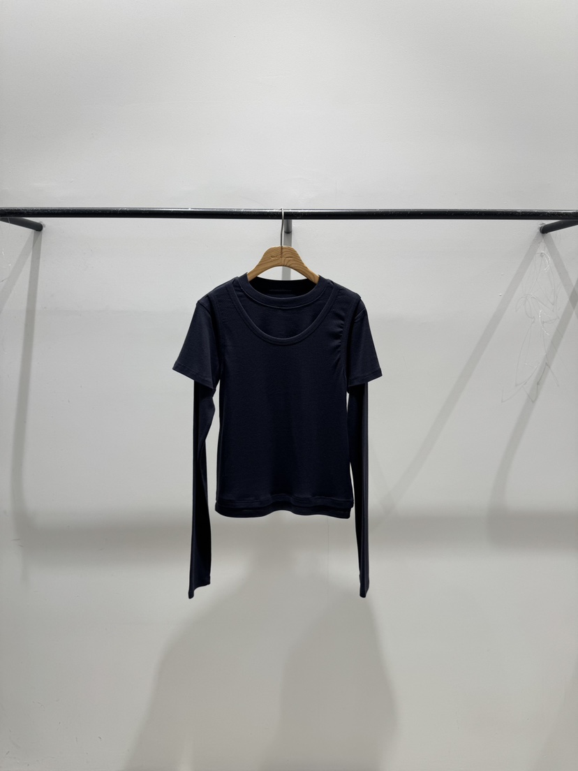 MELTED-P/A.VERY VERY東大門直郵女裝新品休閑長袖T恤MELTED-P/A.VERY VERY長袖T恤圖色3深藍色