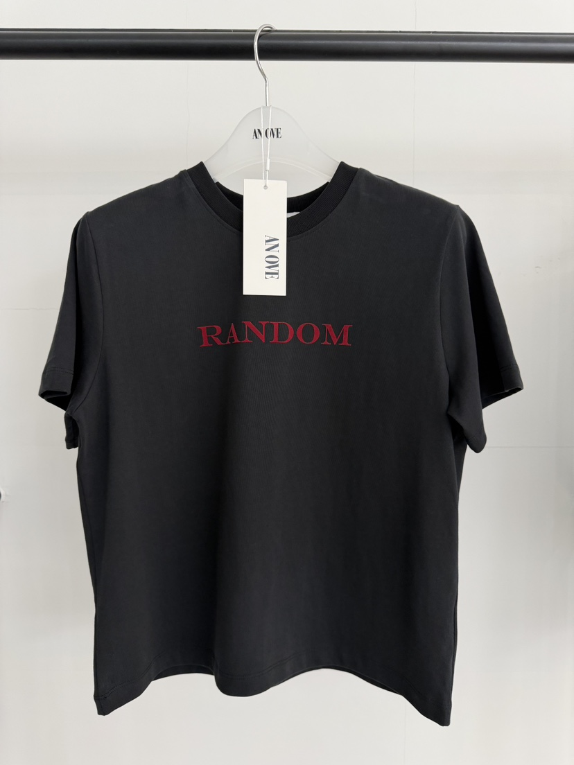 ANOVE東大門代購女裝新款人氣時尚熱賣真品推薦休閑T恤ANOVET恤圖色3黑色