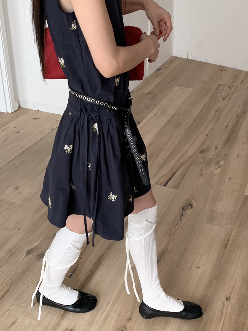 RIVER RAIN東大門代購女士新品時尚推薦休閑連衣裙OPS刺繡RIVER RAIN連衣裙