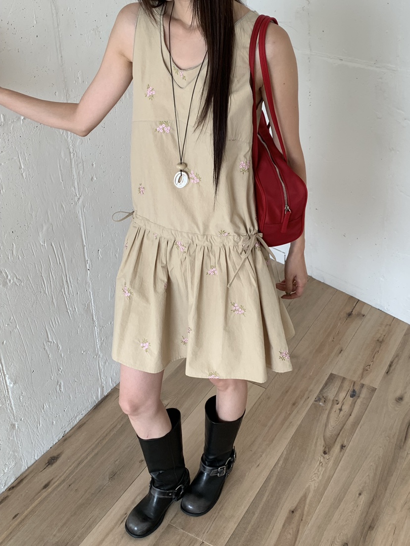 RIVER RAIN東大門代購女士新品時尚推薦休閑連衣裙OPS刺繡RIVER RAIN連衣裙