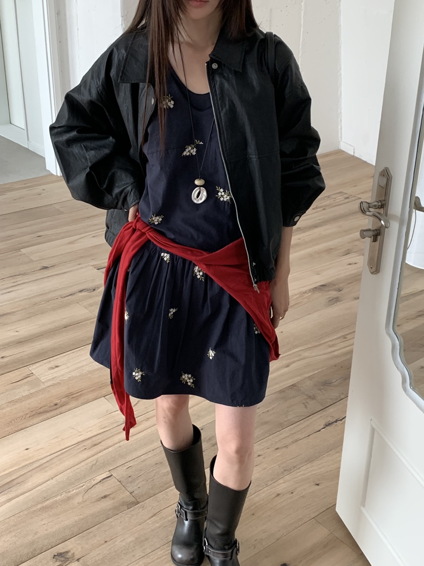 RIVER RAIN東大門代購女士新品時尚推薦休閑連衣裙OPS刺繡RIVER RAIN連衣裙