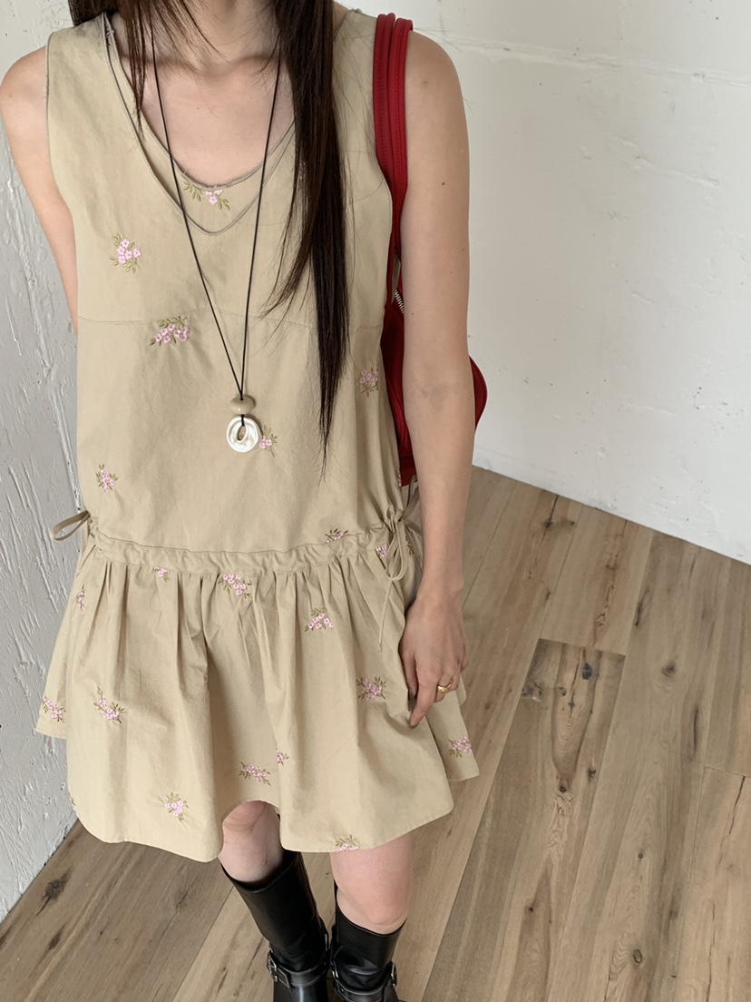 RIVER RAIN東大門代購女士新品時尚推薦休閑連衣裙OPS刺繡RIVER RAIN連衣裙